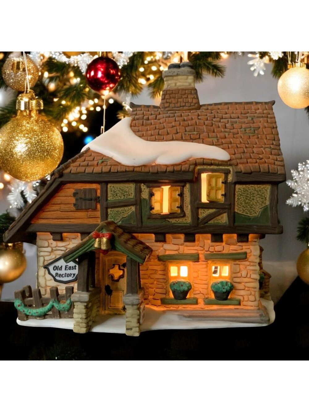 Dept 56 Old East Rectory Dickens Village Lighted Christmas Building from 1997